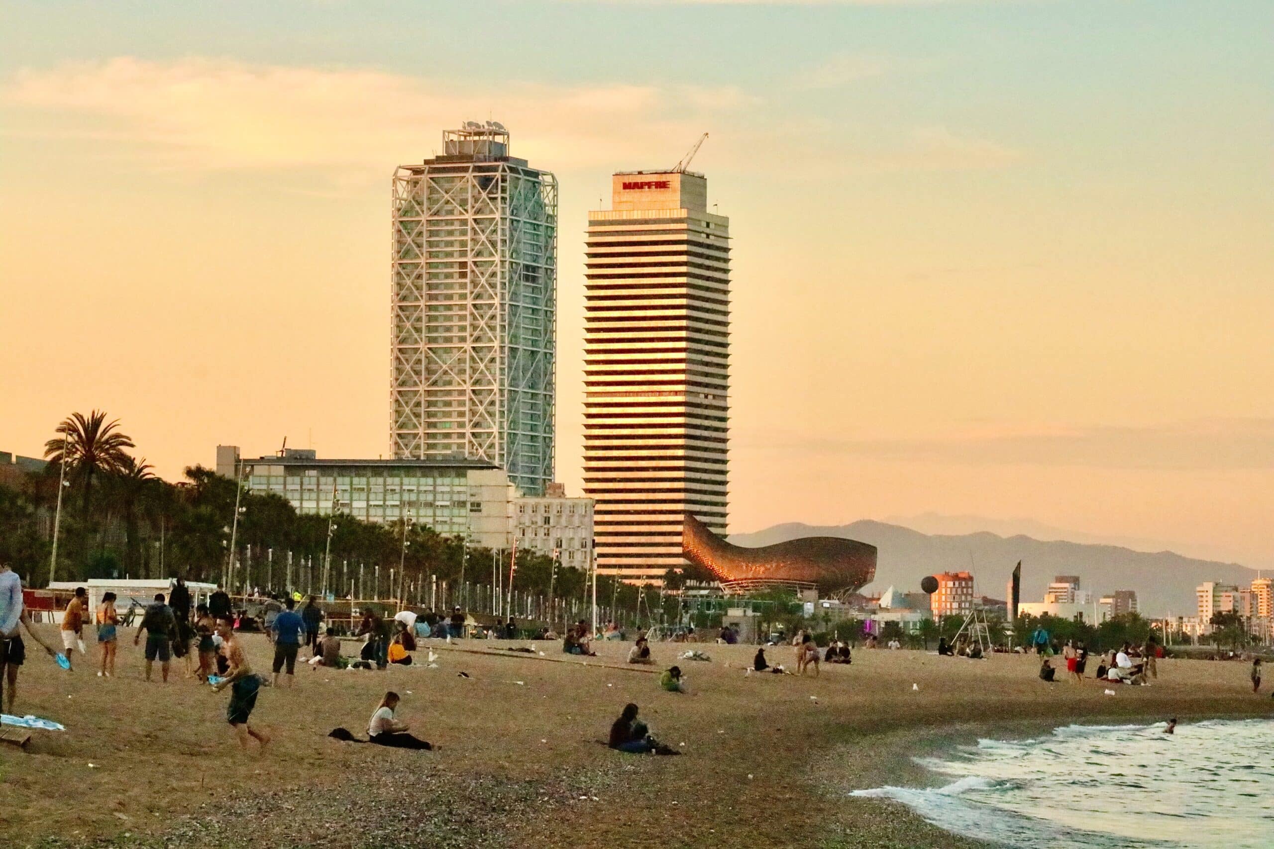 Beautiful beaches in Barcelona